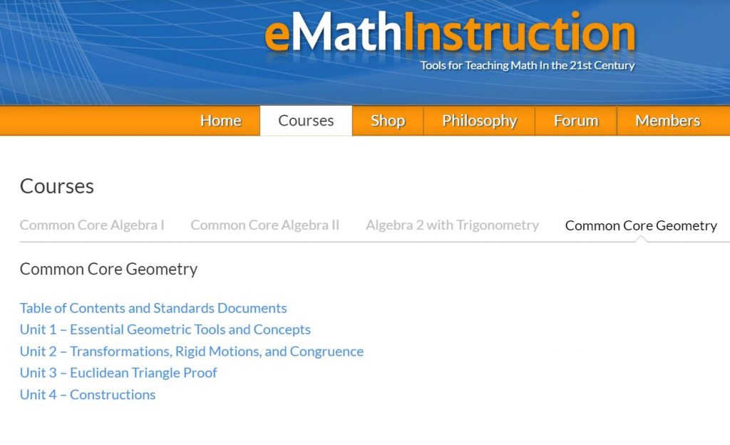 Common Core Geometry - by Kirk - eMATHinstruction - Article